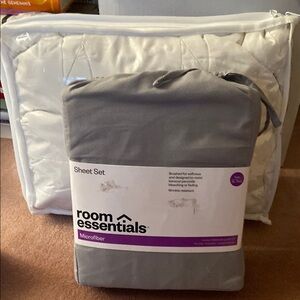 Room Essentials Gray Microfiber Sheet Set